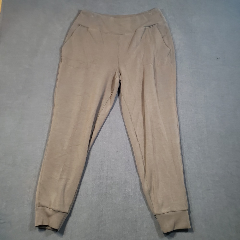 Sage Collective Joggers Womens Large Olive Brown High Rise Cuffed Sweatpants